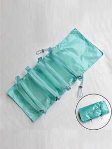 1 Túi đựng mỹ phẩm du lịch màu ngọc lam dành cho nữ, hộp đựng đồ trang điểm dạng lưới, đồ dùng vệ sinh cá nhân, cọ trang điểm, son môi, túi đựng đồ trang điểm, dùng trong phòng tắm, dùng khi đi du lịch, cắm trại, ký túc xá đại học, dùng ngoài trời, đi bộ đường dài, dùng cho công việc, dùng cho gia đình, đựng tinh dầu, nước hoa, phụ kiện du lịch, sinh viên, đồ dùng thiết yếu cho mùa thu, đồ dùng thiết yếu cho trường đại học, đồ dùng du lịch thiết yếu cho kỳ nghỉ, túi đựng đồ trang điểm cho nữ - màu xanh lá - Xem 2