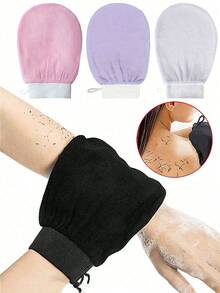 1 Pc Exfoliating Gloves, Body Exfoliating Gloves Double-Sided Body Scrub Gloves Dead Skin Removal Gloves Deep Body Scrub For Men And Women, Bath Exfoliating Shower Gloves, Deep Exfoliating Gloves For Smooth And Shine - Body Scrub For Bath And Shower - Cleans Dry Dead Skin - Gentle Yet Effective Exfoliating Gloves, Korean Exfoliating Gloves,