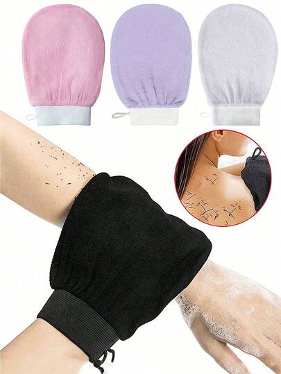 1 Pc Exfoliating Gloves, Body Exfoliating Gloves Double-Sided Body Scrub Gloves Dead Skin Removal Gloves Deep Body Scrub For Men And Women, Bath Exfoliating Shower Gloves, Deep Exfoliating Gloves For Smooth And Shine - Body Scrub For Bath And Shower - Cleans Dry Dead Skin - Gentle Yet Effective Exfoliating Gloves, Korean Exfoliating Gloves,