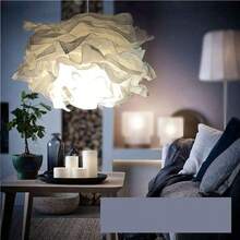 1PACK 42cm Art DIY Cloud Lamp Shade Flower Light Shade Paper Ceiling Lampshade Decoration Chandelier Pendant For Living Room Bedroom Bar Use - 白色 - 查看 8