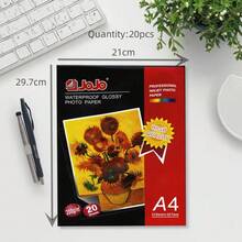 20张200gsm单面光面相纸，适用于喷墨打印 - 白色 - 查看 2