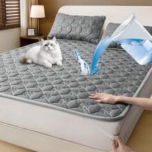 Waterproof Mattress Pad - 1 Pc Soft&Breathable King-Size Mattress Pad, Removable Waterproof Mattress, Comfortable Bedding - Protective Cover, Hotel Quality, Strap Design - Blue - View 3
