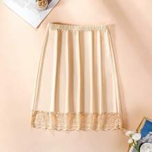 1pc Women's Waist Cincher Anti-Static Anti-Flashing Half Slip Skirt, Elastic Waistband Adjustable, Multiple Sizes & Colors Available