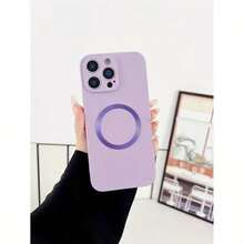 Weiche TPU Einfarbige Magnetische Handyhülle, kompatibel mit Apple 11/11pro/11promax/12/12pro/12promax/13/13pro/13promax/14pro/14/14plus/14pro/14promax/15/15pro/15promax/15plus/16/16plus/16promax/16pro, OPPO/Redmi/Galaxy und andere Serien