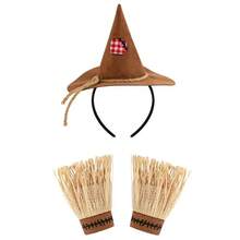 3 件套万圣节稻草人头带、手套服装配饰套装、COSPLAY 服装 - 彩色 - 查看 7