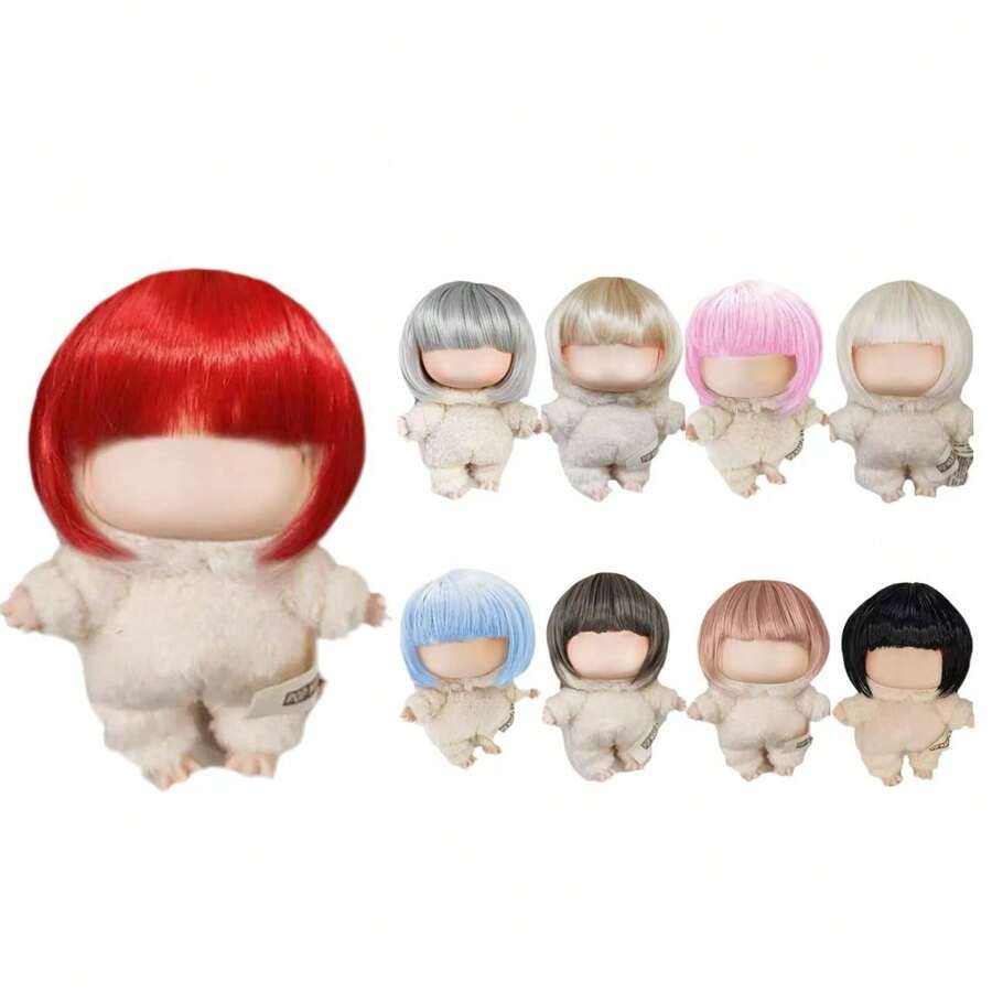 Novo Conjunto de Perucas de Boneca de 15-17cm de 1st/2nd/3rd Geração, Penteado Bobo Fofo, Adequado para Fantasia de Boneca , Festa, Festival, Styling de Feriado