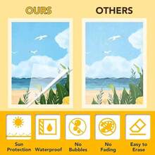 A4 20 Sheets Clear Vinyl Cold Laminating Sheets 8.3x11.7 Inches Self Adhesive Vinyl Sticker Unprintable - Transparent - View 4