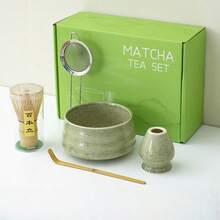 1 件/5 件抹茶碗、抹茶打蛋器、抹茶勺、抹茶勺、抹茶筛、抹茶布、陶瓷抹茶茶具、日式风格、节日礼品套装、圣诞礼物 - 彩色 - 查看 6