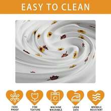 XCHI Fall Color Wild Flowers Pumpkin Tablecloth Round Washable Table Covers For Home Party Decorations 70x70 Inch