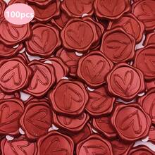 25/50/100Pcs Heart Wax Seal Stickers, Handmade Envelope Seals Self Adhesive Wax Stickers, Eucalyptus Wedding Invitation Envelope Seal Stickers, Perfect For Invitation, Christmas, Gift Wrapping, Party, Wedding Party, Envelope - Multicolor - View 20