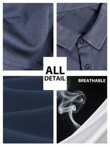 1 Piece Multi-Color Men's Breathable And Comfortable Mesh Sports Polo Shirts. Breathable, Lightweight, Comfortable. Suitable For Basketball, Casual Wear, Football, Tennis And Various Sports Activities Camisas Para Hombre Mens Clothes Camisetas De Hombre Gifts For Men Polo - Hải quân - Xem 4