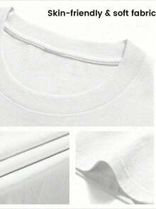 100% Cotton Women's Coffee On The Rocks T Shirt, Plus Size Coffee T-Shirt, Coffee Lover Shirt, 2025 Outfit For Stylish Women, Breathable And Comfortable Round Neck Tops, All-Season Fashion Tee - 白色 - 查看 3