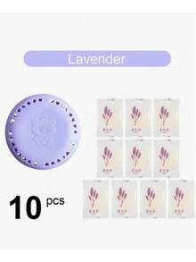 10/1 Peça Conjunto de Aromatizante de Longa Duração com Concha Extra - Adequado para Casa, Carro, Banheiro, Quarto, Armário e Banheiro, Disco Desodorizante Sólido, Presente para Aniversário, Formatura, Dia das Mães, Dia dos Namorados, Dia dos Pais - Lavanda - Visão 15