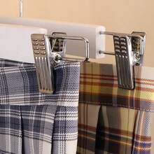 3pcs Solid Wood Trousers Hangers, Trouser Rack, Non-Slip Anti-Wrinkle Clip Storage Clip , Suitable For Underwear, Skirts, Jeans, Trousers And Other Space-Saving Wardrobe Storage Storage Racks