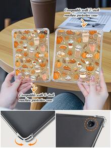 Autumn-Themed E-Reader Cover Featuring Coffee, Pumpkin And Maple Leaf Motifs. Kindle Case. Classic Design. Compatible With Kobo Clara Colour/BW 2024, Kobo Clara 2E, Kindle 10th/11th Gen, Kindle Paperwhite 12th Gen 2024. Kobo Case. Lightweight And Portable. Ideal For Bedtime Reading. A Romantic Gift