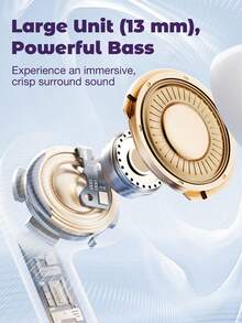 GENAI 无线耳塞，无线耳机 HiFi 立体声耳机，带 ENC 降噪麦克风，长播放时间入耳式耳塞，无线 5.3 运动耳机，适用于 Android IOS