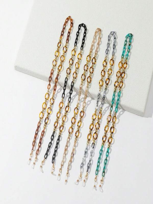 1 buc lanț antiderapant pentru ochelari, stil boem, pentru vacanță de vară, din acrilic și silicon, pentru călătorii