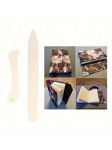 2件套塑料骨刀，适用于纸张折叠、压痕、书籍装订、DIY卡片制作以及其他工艺品，如折纸、卡片制作、皮革制品和书籍装订。