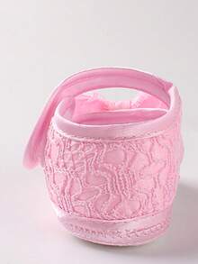 1 Par de Sapatos de Princesa para Bebê Recém-Nascido Menina, Primeira Caminhada, Mary Jane Flats com Laço, Sola Macia Antiderrapante, Tênis de Princesa para Casamento, 0-12M