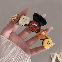 1pc Cute & Fun Cookie Biscuit Design Hair Clip, Large Size Elegant Hair Claw Hairpin Headpiece Fall Hair Accessories Autumn Claw Clips Fashion Hair Clutch Clips For Hair Winter For Vacation Outfits Woman