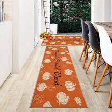 Fall Kitchen Rugs Set Of 3, Washable Kitchen Mats Floor, Non Slip Thanksgiving Kitchen Rugs And Mats Decor, Autumn Harvest Hello Pumpkin Floor Carpet Kitchen Hallway Laundry Room