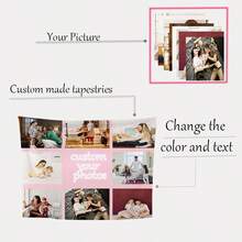 1 tấm thảm trang trí cá nhân hóa, có thể thêm ảnh và chữ, thích hợp cho sinh nhật, đám cưới, Halloween, Giáng sinh, tiệc tùng, Ngày của Cha/Mẹ, trang trí nhà cửa, trang trí phòng ngủ, trang trí ký túc xá và tựu trường. - Nhiều màu - Xem 2