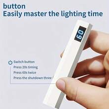 Portable LED Nail Lamp With Digital Timer - Fast Drying Gel Polish/Blue Light Curing Device, USB Powered LCD Display, Formaldehyde-Free Compact Lamp For Home, Salon, Nail Art - White, Suitable For Gel Nails, Rechargeable Lithium Battery