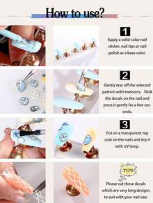 3/6/12/24 张圣诞美甲贴纸，5D 自粘圣诞指甲贴花，带雪花、圣诞树、圣诞帽、拐杖糖、礼物和铃铛图案，冬季节日派对美甲装饰用品