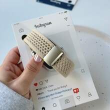 1pc Simple Woven Nylon Watch Band Compatible With Apple Watch 38mm 40mm 41mm 42mm 44mm 45mm 49mm, Fashionable Unisex Strap For Apple Watch Series Ultra 2 SE 9 8 7 SE 6 5 4 3 2, Colorful Apple Watch Bands