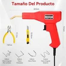 AWCBBT Soldador de Plastico,Plástico Soldadura Máquina Kit 1000pzs,con Alicate y 5 Barritas Termofusibles,4 Clavos Termofusibles Diferentes,Soldadura de Plastico para Reparar Plástico Roto,Defensas - negro - Ver 2