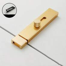 1pc Aluminum Alloy Door Latch, Sliding Door Push/Pull Door Surface Mount Small Latch, Thick Door Clasp Door Bolt Lock Hasp Fixture - Multicolor - View 14