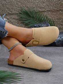 New Fashion Women Mule Shoes, Versatile, Minimalist, Casual, Comfortable, Easy Slip-On Design, Available In Plus Sizes, Ideal For Slouchy Wearers