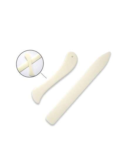 2pcs Plastic Bone Folder Set, Suitable For Paper Folding, Creasing, Book Binding, DIY Card Making And Other Crafts Such As Origami, Card Making, Leather Goods And Bookbinding.
