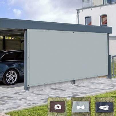 Tela de proteção solar com ilhós, cobertura de sombra para pérgola, tela de privacidade em poliéster para pátio, jardim externo, quintal, garagem, fácil de instalar