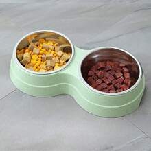 Dual-Purpose Stainless Steel Pet Bowl 100ml Dog Water Feeder Food Bowl, Plastic Pet Bowl For Cats And Dogs - Multicolor - View 11