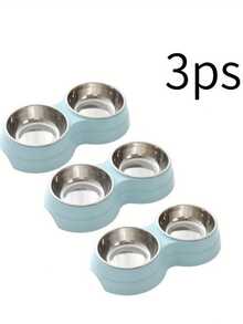 Dual-Purpose Stainless Steel Pet Bowl 100ml Dog Water Feeder Food Bowl, Plastic Pet Bowl For Cats And Dogs - Multicolor - View 17