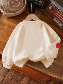 Tween Girl Cute Capybara Cartoon Print Graphic Basic Sweatshirt,Machine Washable,Comfortable & Fashionable Casual Wear Pullover