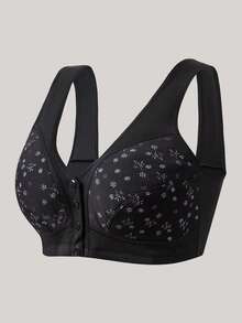 3pcs Front Closure Soft Camisole Bras For Mature Women, Wire-Free Plus Size Comfortable Lingerie,Autumn And Winter Styles,Spring And Summer Clothing - Nhiều màu - Xem 8