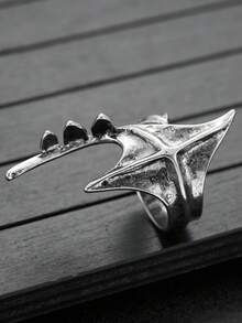 1PC Personalized Asymmetrical Hyperbole Cyber Punk Gothic Hip Hop Punk Alien Ring Alloy Finger Rings Jewelry Costume Accessories