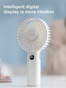 ViSSKO Portable Handheld Fan With Digital Display, 100 Speeds, 3600mAh Battery & Bottom Night Light Design - Multicolor - View 14