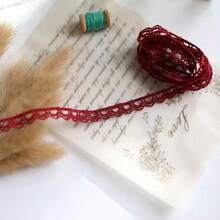 1件/1码/3码 优雅水溶性蕾丝刺绣 新款DIY手工配件，袖口、领口、窗帘缝纫材料 - 彩色 - 查看 11