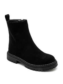 Boots Plates Confortables Pour Femme – Style Chic And Semelle Crantée - Black 2515A-1 - View 3