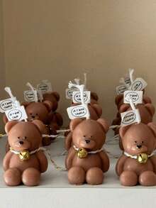Nến thơm hình gấu bông mini dễ thương 30/9/1, thủ công, 3 kích cỡ: 17g, 55g, 104g, cháy lâu 4-8 giờ, thích hợp cho phòng khách, bàn ăn, trang trí nhà cửa, tiệc ngày lễ, giáng sinh, trang trí tiệc chào đón em bé, nến để giữ nến - Nhiều màu - Xem 6