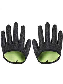 1/2pcs Anti-Slip Fishing Gloves, Latex Fishing Gloves Waterproof, Tear-Resistant, Suitable For Fly Fishing, Sea Fishing, Thickened