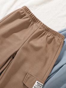 3pcs/Set Boys' Multi-Color Casual Cargo Pants, Young Boy Drawstring Trousers For Spring/Autumn - Multicolor - View 4