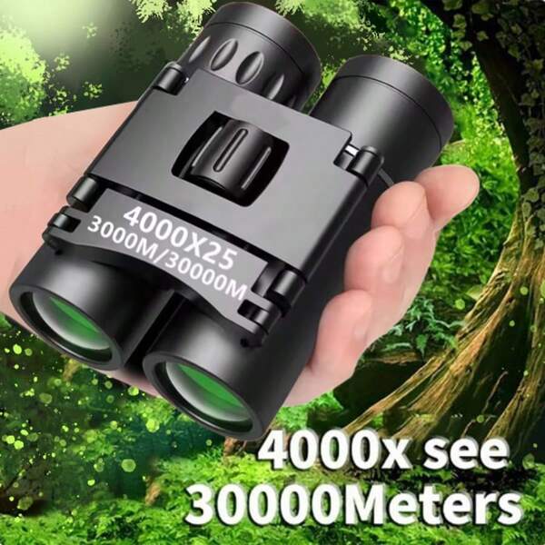 4000x25 Binoculars Portable & Easy To Store, Hd Imaging, Supports Most Smartphones For Photography & Observation On Outdoor Camping, Fishing, Hunting, Etc.