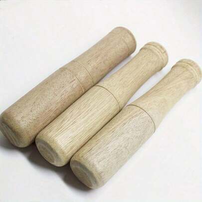 Presse-ail en bois de hêtre fait main - Pilon de médecine traditionnelle chinoise vintage, broyeur et mortier multi-usages pour herbes traditionnelles pour la cuisine, la pharmacie et l'apothicairerie