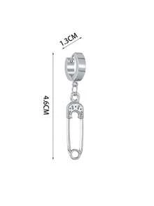 1 对不锈钢安全别针耳环，男女通用设计 - 別針耳墜 - 查看 2