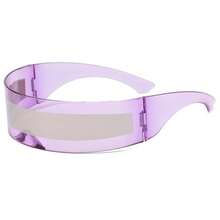 Futuristic Mechanical Punk Glasses, Futuristic Technology Glasses, Women's Bar Party Party One-Piece Glasses, Hairband Shape - 彩色 - 查看 10