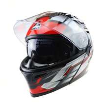 AINHFAAD Breathable Motorcycle Helmet Flip Up With Dual Visor Inner Blue Lens Anti Glare All Season Warm  Unisex Riding Helmet, 202 - Chasing the Wind, Bright Red - View 11